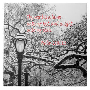 Psalm 119:105 Bijbel Verse Aangepast Christelijk c Tegeltje