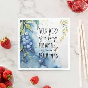 Psalm 119:105 Bijbeltekst op Afbeelding Servet