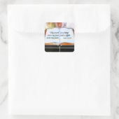 Psalm 119:105 Bijbelvers Vierkante Sticker (Tas)