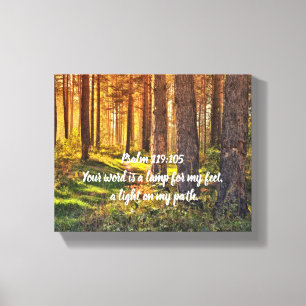 Psalm 119:105 canvas afdruk
