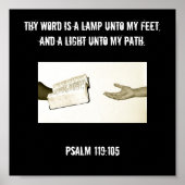 Psalm 119:105 Canvas Poster (Voorkant)
