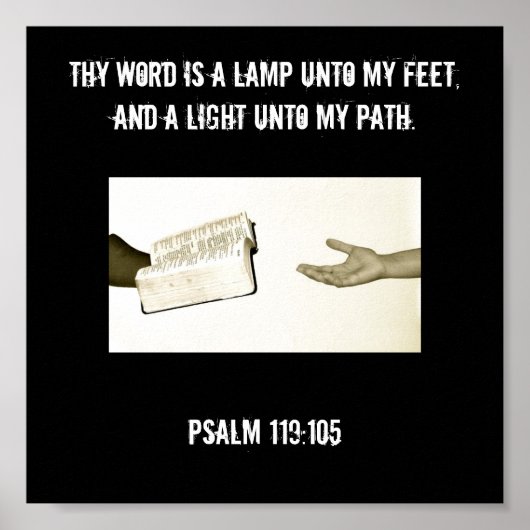 Psalm 119:105 Canvas Poster (Voorkant)