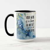 Psalm 119:105 Christelijk Bijbelvers over Afbeeldi Mok (Links)