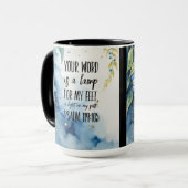 Psalm 119:105 Christelijk Bijbelvers over Afbeeldi Mok (Voorkant links)