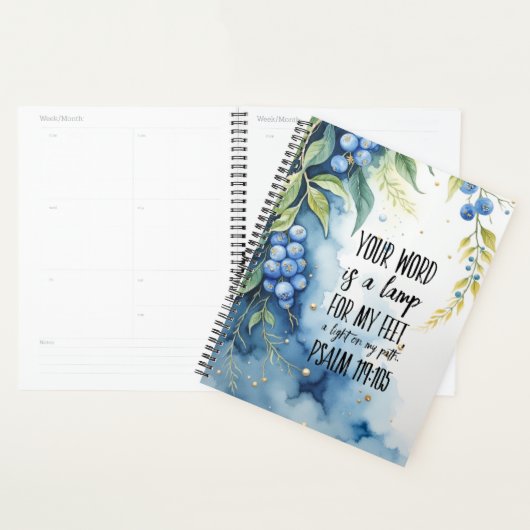 Psalm 119:105 Christelijk Bijbelvers over Afbeeldi Planner (Display)