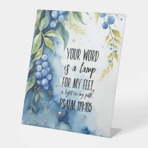 Psalm 119:105 Christelijk Bijbelvers over Afbeeldi Reclamebord Met Voetstuk