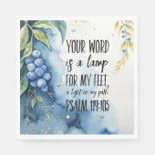 Psalm 119:105 Christelijk Bijbelvers over Afbeeldi Servet (Voorkant)