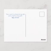 Psalm 119:105 Geïnspireerd Gedicht- Kaarsdame Briefkaart (Achterkant)