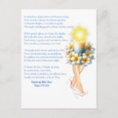 Psalm 119:105 Geïnspireerd Gedicht- Kaarsdame Briefkaart (Voorkant)