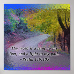 PSALM 119:105 GEKADERDE PRINT GOD'S WORD LIGHTS PA