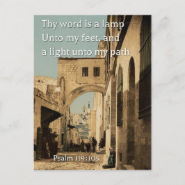 Psalm 119 - 105 in Via Dolorosa, Jeruzalem Briefkaart