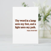 Psalm 119:105 KJV Bijbelscriptproevergroet Kaart (Staand voorkant)