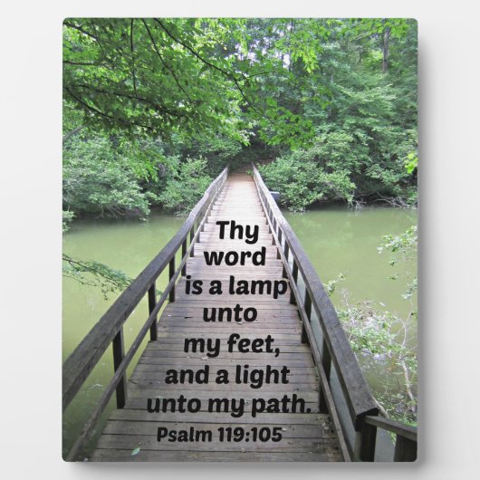 Psalm 119:105 Mijn woord is een lamp aan mijn voet Fotoplaat (Voorkant)