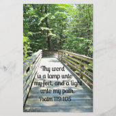 Psalm 119:105 Mijn woord is een lamp.. Briefpapier (Voorkant)