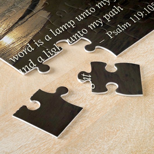 Psalm 119:105 Mijn woord is een lamp Legpuzzel (Zijkant)