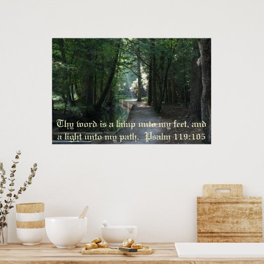 Psalm 119:105 poster (Keuken)