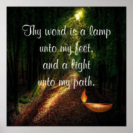 Psalm 119:105 Poster (Voorkant)