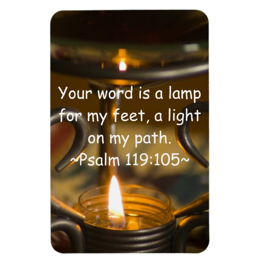 Psalm 119:105 Premium magneet (Verticaal)