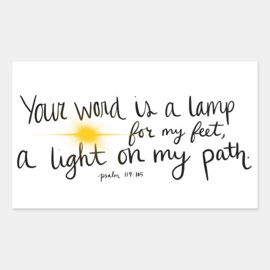 Psalm 119:105 Sticker (Voorkant)