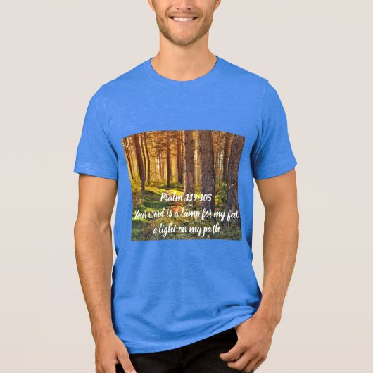 Psalm 119:105 Tri-Blend shirt (Voorkant)