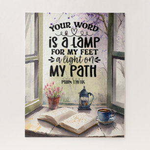 Psalm 119:105 Uw Woord is een Lamp Bijbelvers Legpuzzel