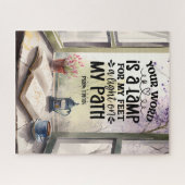 Psalm 119:105 Uw Woord is een Lamp Bijbelvers Legpuzzel (Horizontaal)