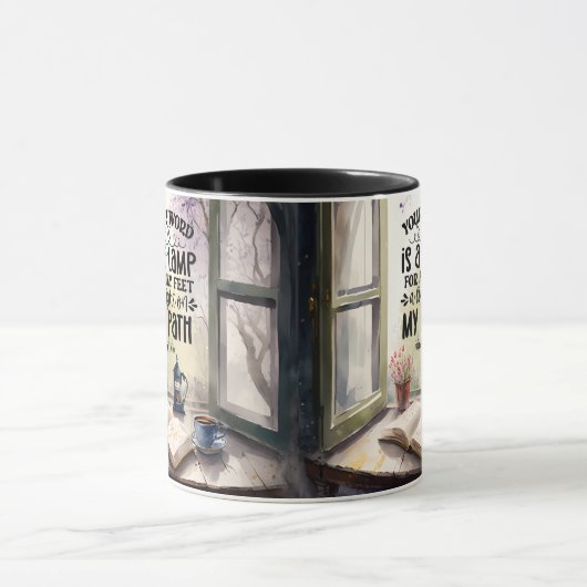 Psalm 119:105 Uw Woord is een Lamp Bijbelvers Mok (Midden)