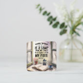 Psalm 119:105 Uw Woord is een Lamp Bijbelvers Vierkante Visitekaartje (Staand voorkant)