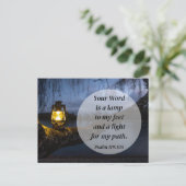 Psalm 119:105 Uw Woord is een Lamp Briefkaart (Staand voorkant)