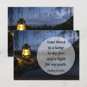 Psalm 119:105 Uw Woord is een Lamp Briefkaart (Voorkant / Achterkant)