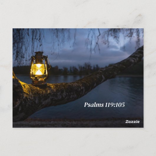 Psalm 119:105 Uw Woord is een Lamp Briefkaart (Achterkant)