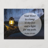 Psalm 119:105 Uw Woord is een Lamp Briefkaart (Voorkant)