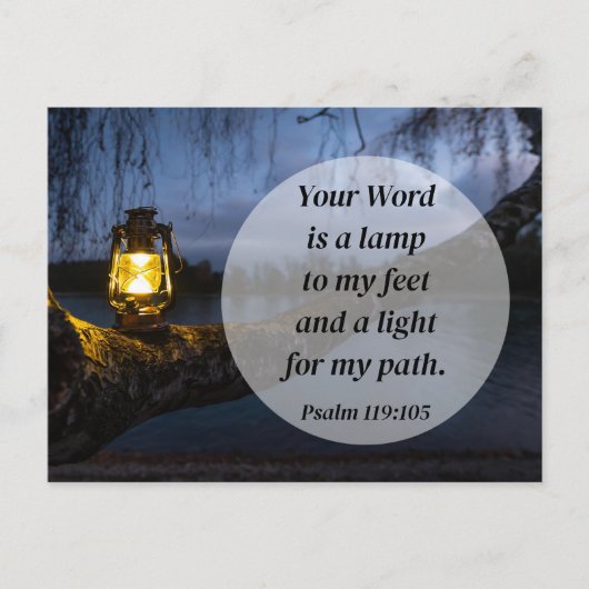 Psalm 119:105 Uw Woord is een Lamp Briefkaart (Voorkant)