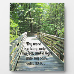Psalm 119:105 Uw woord is een lamp... Fotoplaat