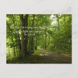 Psalm 119:105 Uw woord is een lamp voor mijn voets Briefkaart