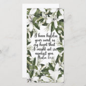 Psalm 119:11, Waterverf tweeslachtig bladwijzer (Voorkant / Achterkant)