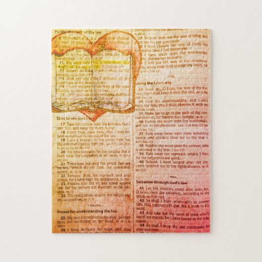 Psalm 119:11 - Your Word I Have Hid In My Heart Legpuzzel (Verticaal)