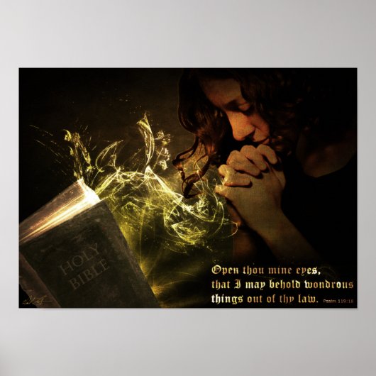 Psalm 119:18 Afdrukken Poster (Voorkant)