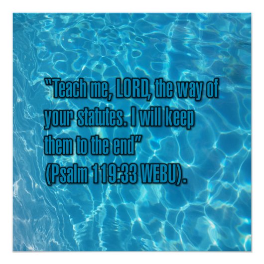 Psalm 119:33 WEBU Perfect Poster (Voorkant)