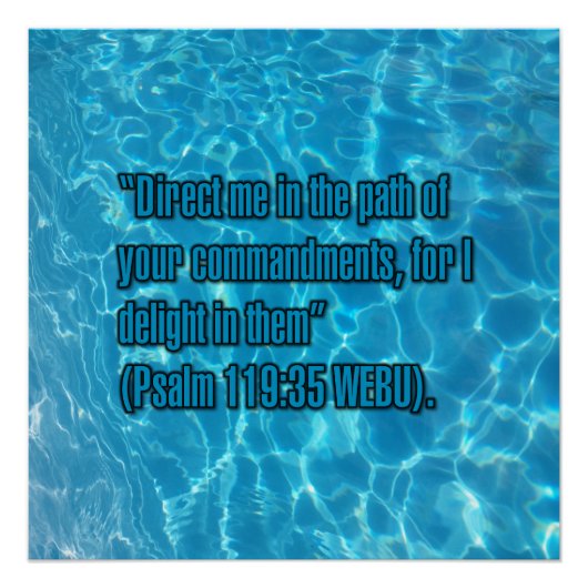 Psalm 119:35 WEBU Perfect Poster (Voorkant)