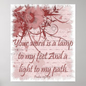 Psalm 119 Bijbel Verse Christelijk Poster (Voorkant)