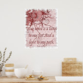 Psalm 119 Bijbel Verse Christelijk Poster (Keuken)