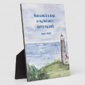 Psalm 119 Bijbelvers Kustvuurtoren teken 8x10 Fotoplaat (Zijkant)