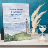 Psalm 119 Bijbelvers Kustvuurtoren teken 8x10 Fotoplaat (Zijkant)