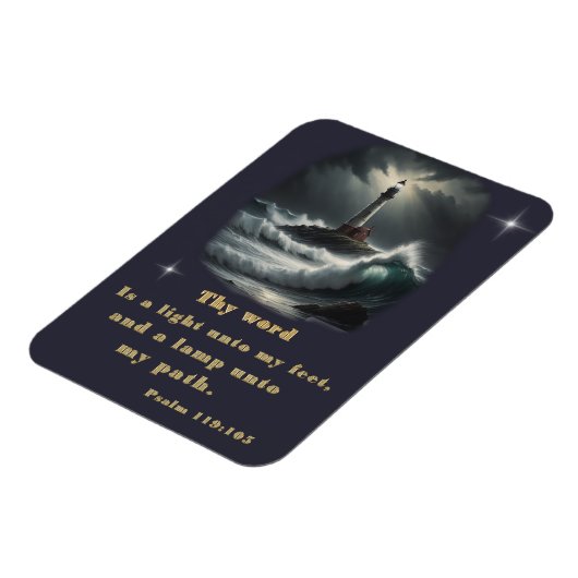 Psalm 119 Bijbelvers Magneet (Linkerzijde)