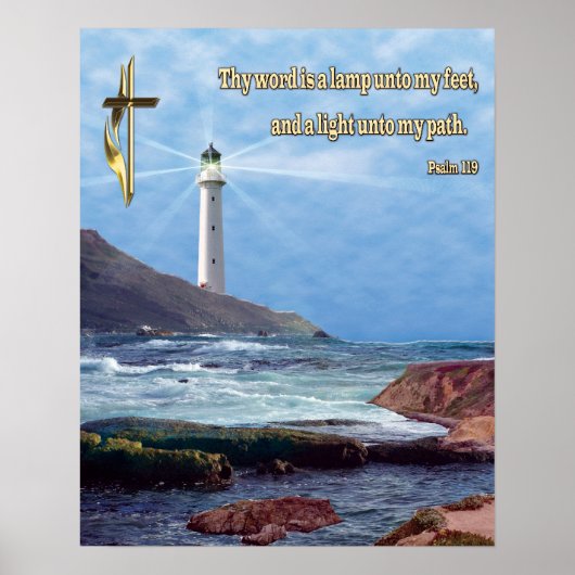 Psalm 119 Christelijk Poster (Voorkant)