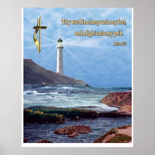 Psalm 119 Christelijk Poster (Voorkant)