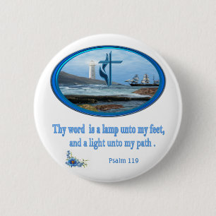 Psalm 119 Christelijke kleding Ronde Button 5,7 Cm