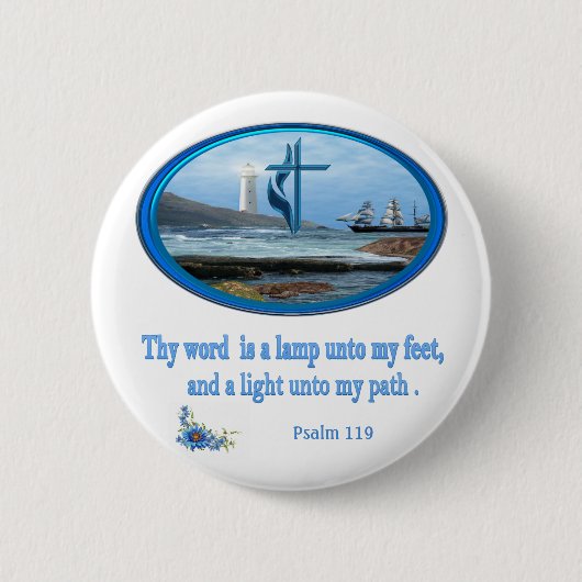 Psalm 119 Christelijke kleding Ronde Button 5,7 Cm (Voorkant)