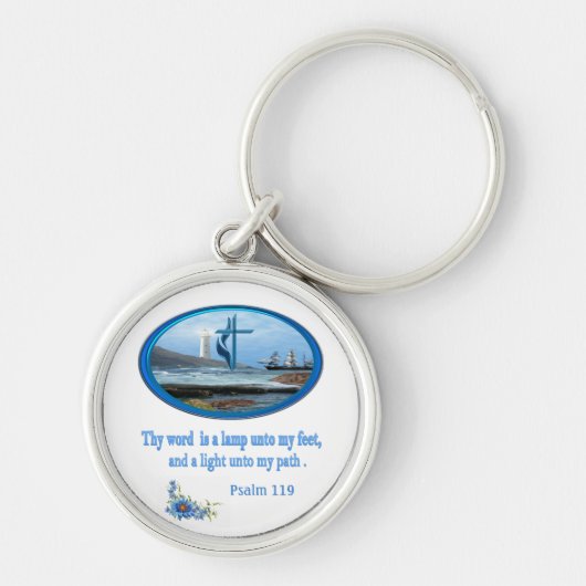 Psalm 119 Christelijke kleding Sleutelhanger (Voorkant)